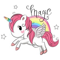 Vinilos y pegatinas infantiles unicornio magic